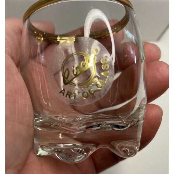 Circleware Twinkle 6 Piece 2 Oz Shot Glass - Gold Rim - NIB - Picture 3 of 9